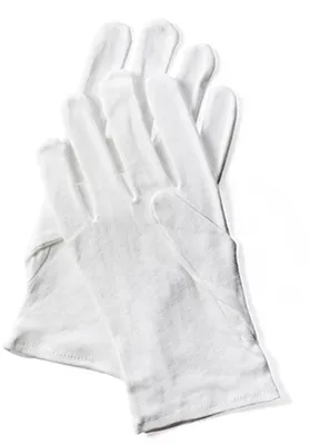 Produktbild von PAPSTAR Baumwoll-Handschuh weiß Größe: M aus 100 % Baumwolle (gebleicht)