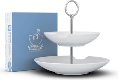 Produktbild von Fiftyeight Products  Food-Tempel 2 Stufig 2 tiefe Teller mit Biss