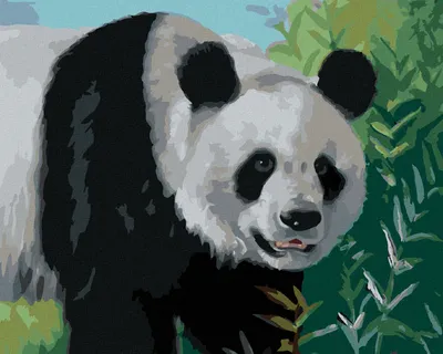 Obrázok produktu pre Zuty - Diamantové maľovanie - PANDA (D. RUSTY RUST), 40x50 cm, vypnuté plátno na rám