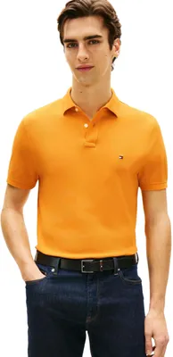 Produktbild von Tommy Hilfiger Herren Poloshirt Kurzarm 1985 Regular Fit, Orange (Orange Flash),