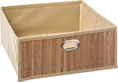 Produktbild von Korb aus Bambusstoff und Holz, nützlich bei der Aufbewahrung und Aufbewahrung von kleinen Dingen