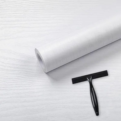 Imagen del producto de Papel autoadhesivo para muebles - Aspecto madera, color blanco, 60 x 300 cm