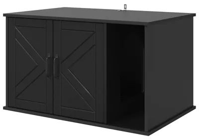 Zdjęcie produktu dla vidaXL Domek dla kota czarny 85 x 55 x 50 cm materiał drewnopochodny