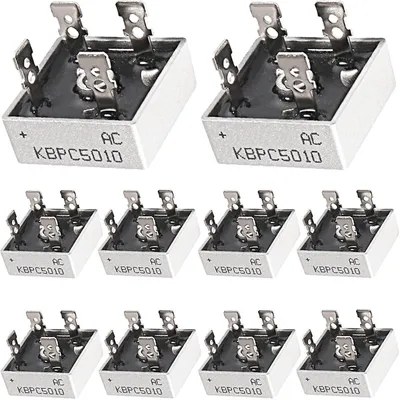 Brückengleichrichter KBPC5010, 10 Stück, 50 A, 1000 V, 4-polig
