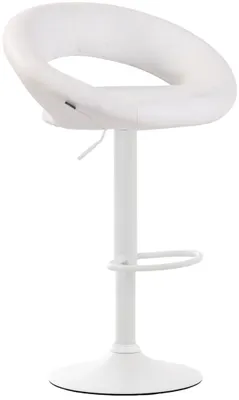 Obrázek produktu pro Olinda, barová stolička, umělá kůže, barva: bílá, rozměry: 53x47x80 cm