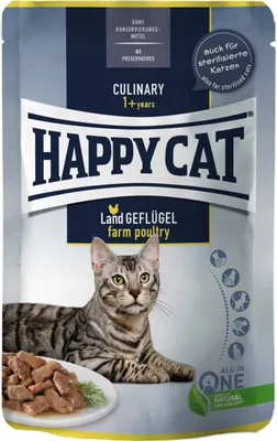 Produktbild von Happy Cat Meat in Sauce Pouches Culinary Land Geflügel 20 x 85 g