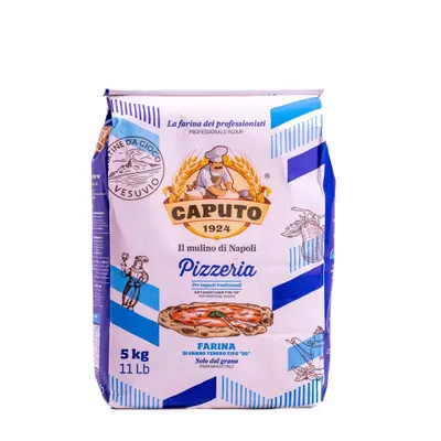A bag of Caputo Pizzeria flour.