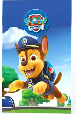 Produktbild von Paw Patrol Party-Tüte Papier inkl. Sticker 10 Stk. Helfer auf 4 Pfoten Polizei