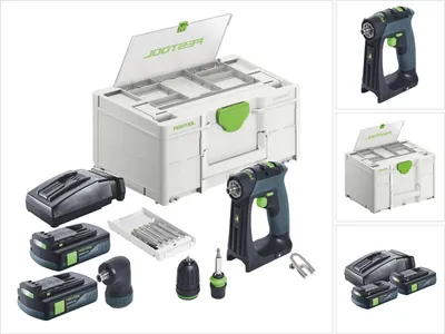 Obrázok produktu pre Festool CXS 18-3,0-Set akumulátorový vŕtací skrutkovač 18 V 40 Nm bez kefiek + 1x akumulátor 3,0 Ah + nabíjačka + systainer ( 576884 )