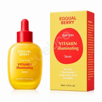 Produktbild von EQQQUAL BERRY Vitamin Illuminating Serum 30ml – Vitamin C, Acerola, Niacinamide, Tranexamic Acid & Ceramide – Aufhellendes Gesichtsserum gegen Pigment