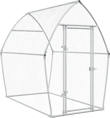 Immagine prodotto di vidaXL Gabbia per polli argento 200x105x182 cm Acciaio zincato