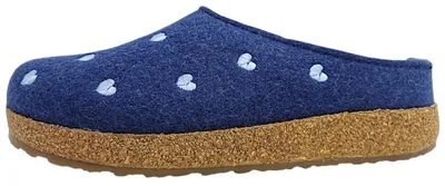 Productafbeelding van Haflinger Grizzly Cuoricini Damenschuhe Hausschuhe Pantolette Blau Freizeit