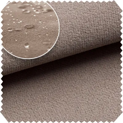 Produktbild von novely® TRITON - Microfaser Velours in Wildleder-Optik - Wasserabweisender Möbelstoff - Pflegeleichte Meterware 1lfm - Farbe: 05 Taupe