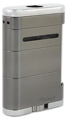 Immagine prodotto di Accendino Xikar 535G2 per sigari, metallo argentato, triplo getto