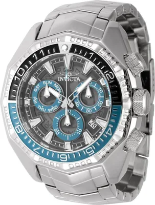 Produktbild von Invicta Akula 44292 Herrenuhr - Quarzwerk - Edelstahl mit schwarzem Zifferblatt - 55 mm