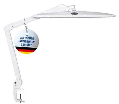 Produktbild von MAUL Tischleuchte MAULwork LED 6.500 K dimmbar Klemmfuß weiß