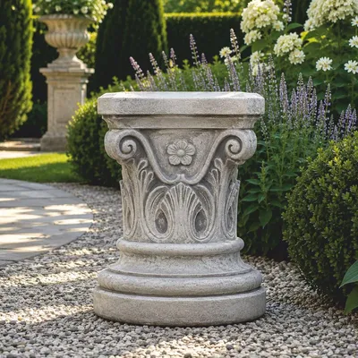 Produktbild von Casa Padrino Barock Sockel Grau H. 44 cm - Barockstil Garten Deko