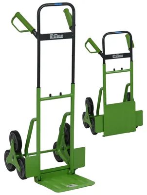 Produktbild von Treppensackkarre klappbar höhenverstellbar große Ladefläche 113 cm Höhe Stahl Treppensteiger