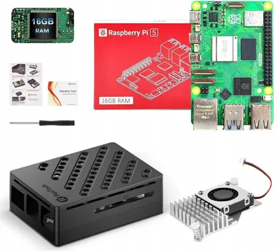 Obrázok produktu pre RasTech Raspberry Pi 5 16 GB s chladičom SSD, Wi-Fi/BT,