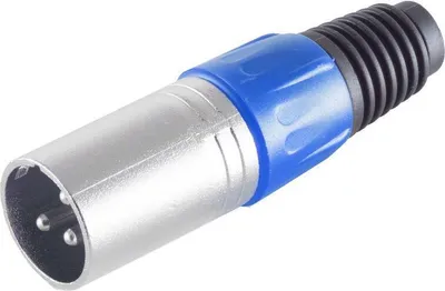 Produktbild von S/CONN maximum connectivity XLR-Stecker, blau (55002-B)