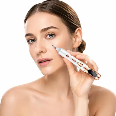Produktbild von Heim Fleckenentfernungsgerät Stift, Tragbarer Schönheitsstift mit 19‑Stufen‑Einstellung, Blaulicht, LCD‑Bildschirm, Type‑C wiederaufladbar