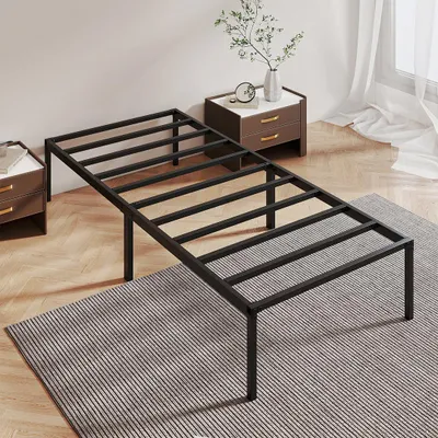 Produktbild von Ikodm Bettgestell Metallbett   90x200cm geräuscharm Bettrahmen hochtragfähig klappbar Metallbett Einzelbett