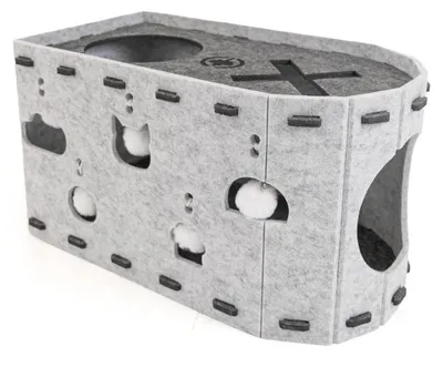 Produktbild von Filz-Katzenhöhle Cavino · grau · 52 x 30 x 30 cm · Rückzugsort und Katzen-Spielplatz aus Filz