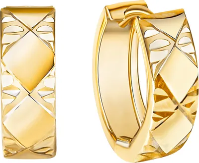 Produktbild von Fascination by Ellen K. Klappcreolen 585/- Gelbgold bicolor glanz/diam.