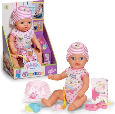 Immagine prodotto di BABY born Lena (Little Baby Girl) 36 cm, bambola con 7 funzioni per bambini a partire da 1 anno, funziona senza batteria, alta 36 cm, 834596 Zapf Creation