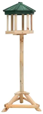 Obrázek produktu pro Krmítko pro ptáky – krmítko pro ptáky na stojanu – odolné povětrnostním vlivům – 33 x 110 cm – armádově zelená