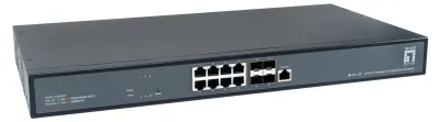 Productafbeelding van LevelOne Switch 8x10GE/4x10GSFP+ 19", Beheerde L3 switch - 10 Gbps