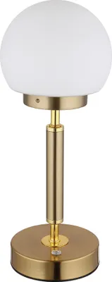Produktbild von LED Tischleuchte messing, Touchdimmer, Akku, H 28,5 cm