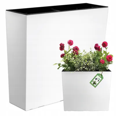 Zdjęcie produktu dla Doniczka Prosperplast | Urbi Case Tower | Biała | 60 cm