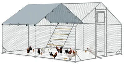 Obrázek produktu pro PawHut ocelový výběh pro slepice, 3 x 4 x 1,95 m, pro 12–18 slepic
