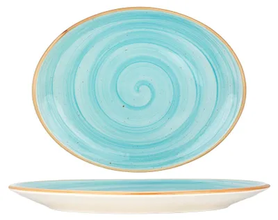 Produktbild von Bonna Servierschale - Aqua - Porzellan - 36x28 cm