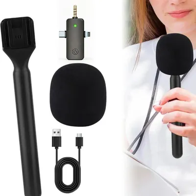 Produktbild von Mikrofon Adapter für Wireless Systeme, Handgriff kompatibel mit 2.4G Mikrofonen