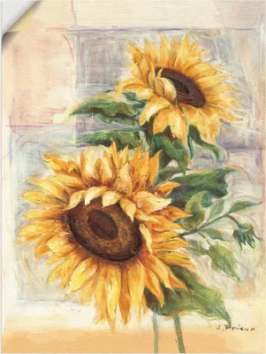 Produktbild von ARTland Wandbild, selbstklebend Sonnenblumen II Größe: 90x120 cm