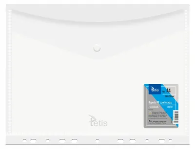 Produktbild von Tetis BT614-T Dokumententasche A4 mit Druckknopfverschluss transparent