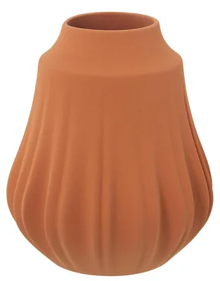 Keramik-Tafelvase, Terrakotta matt, 21x24 cm, Öffnung 8,5 cm