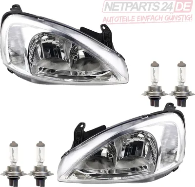 Zdjęcie produktu dla Johns, reflektor. odpowiedni dla Opel Corsa C -03 inclusi. 4x H7 zestaw H7/H7 system Valeo