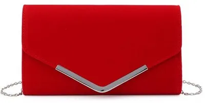 Image de Pochette à bijoux couleur velours avec chaîne