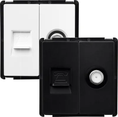 Produktbild von Anschluss Telefon + Satellit Modern Weiß