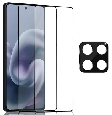 Zdjęcie produktu dla 2-pak Motorola Moto G86 Szkło ochronne na ekran & 1-pak ochrona obiektywu - Szkło hartowane 9H - Super jakość 3D
