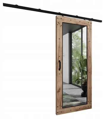 Produktbild von KierMoebel Schiebetür Komplettset HS-45 ADIO Craft Gold 96x205x3,2 cm, Wohnzimmer Schiebetür