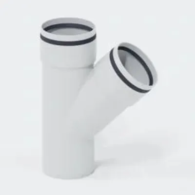 Produktbild von POLOPLAST Abzweig, DN90/90, POLO-KAL 3S, PP-MD, Ø90mm, 45°, weiß, 1 Stk.