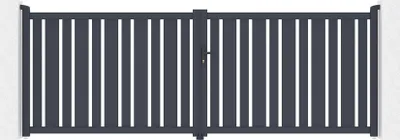 Produktbild von Doppelflügeltor aus Aluminium 4m VEYMONT H.140cm grau
