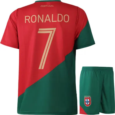 Produktbild von Portugal Fußball Trikot Set Ronaldo Heim - Kinder und Erwachsene - 140