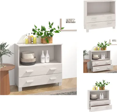 Produktbild von vidaXL Sideboard HAMAR Weiß 85x35x80 cm Massivholz Kiefer -  Sideboards