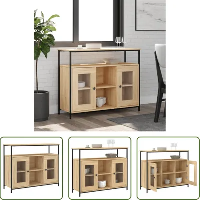Produktbild von The Living Store Sideboard Sonoma-Eiche 100x35x80 cm Holzwerkstoff