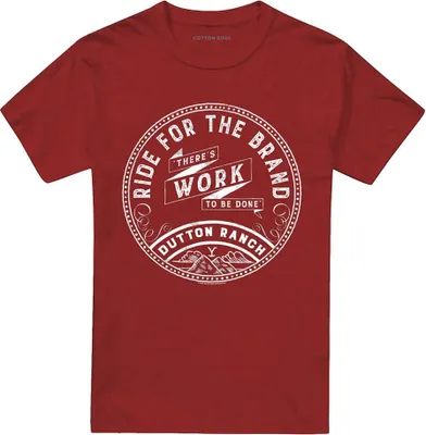 Image de Yellowstone - "There's Work to Be Done" T-Shirt für Herren/Damen Uni TV28059 (S) (Kardinal)